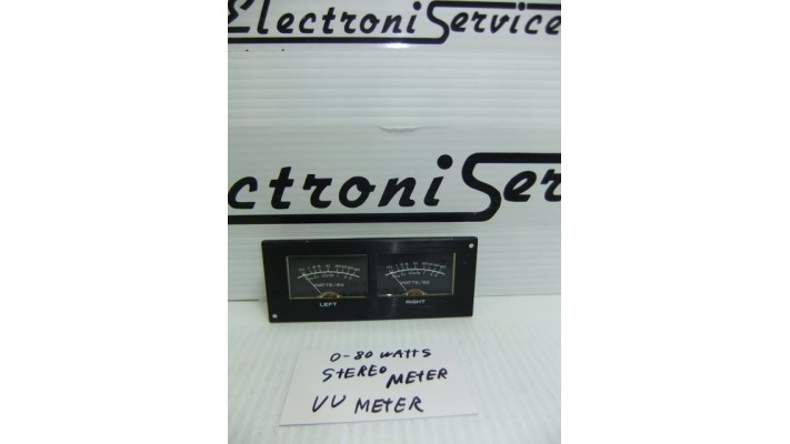 0 to 80 watts stereo  VU meter 